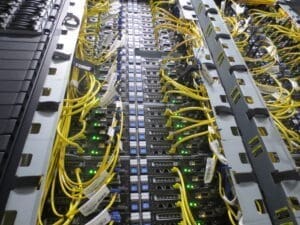 Large strip of electrical outlets
