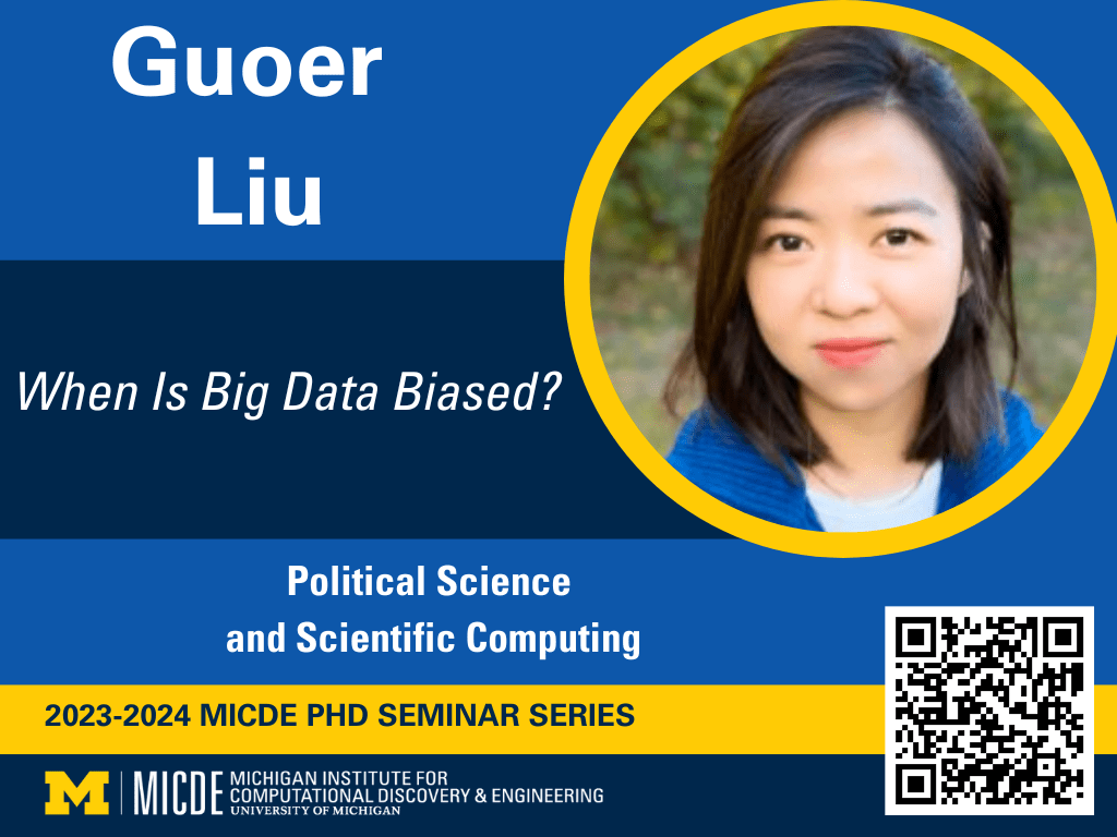 MICDE Ph.D. Student Seminars 2023-2024: Guoer Liu  Michigan Institute for  Computational Discovery and Engineering