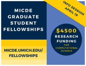 MICDE Graduate Student Fellowships - info session April 19